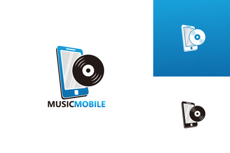 Music Mobile Logo Template Design Vector, Emblem, Design Concept, Creative Symbol, Iconのイラスト素材