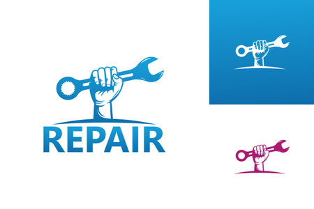 Repair Logo Template Design Vector, Emblem, Design Concept, Creative Symbol, Iconのイラスト素材
