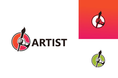 Artist Logo Template Design Vector, Emblem, Design Concept, Creative Symbol, Iconのイラスト素材