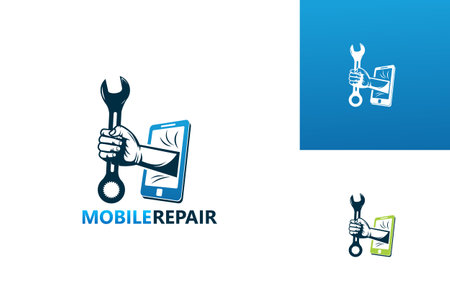 Mobile Repair Logo Template Design Vector, Emblem, Design Concept, Creative Symbol, Iconのイラスト素材