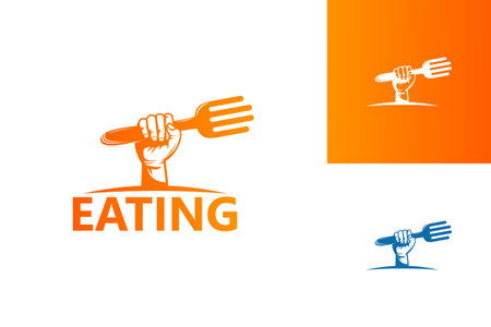 Eating Logo Template Design Vector, Emblem, Design Concept, Creative Symbol, Iconのイラスト素材