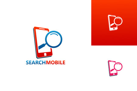 Search Mobile Logo Template Design Vector, Emblem, Design Concept, Creative Symbol, Iconのイラスト素材