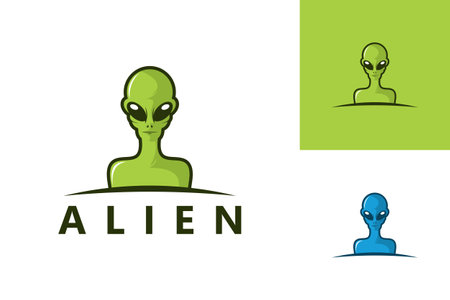 Alien Logo Template Design Vector, Emblem, Design Concept, Creative Symbol, Iconのイラスト素材