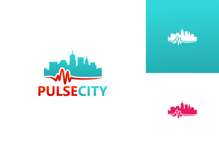 Pulse City Logo Template Design Vector, Emblem, Design Concept, Creative Symbol, Iconのイラスト素材