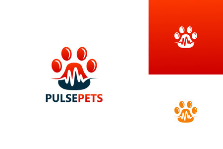 Pulse Pets Logo Template Design Vector, Emblem, Design Concept, Creative Symbol, Iconのイラスト素材