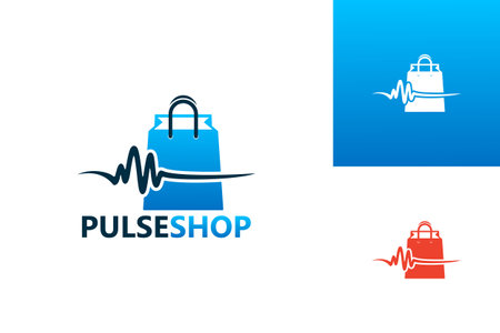 Pulse Shop Logo Template Design Vector, Emblem, Design Concept, Creative Symbol, Iconのイラスト素材