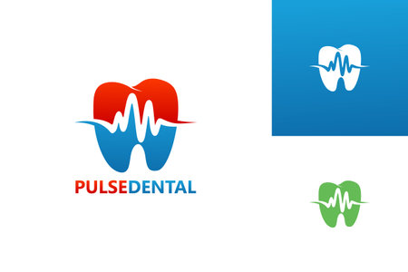 Pulse Dental Logo Template Design Vector, Emblem, Design Concept, Creative Symbol, Iconのイラスト素材