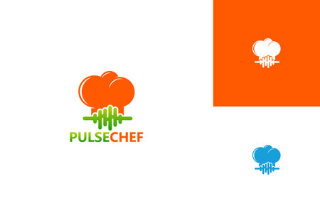 Pulse Chef Logo Template Design Vector, Emblem, Design Concept, Creative Symbol, Iconのイラスト素材