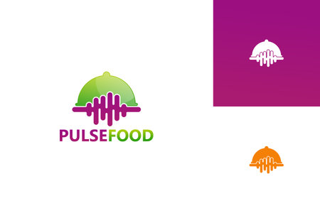 Pulse Food Logo Template Design Vector, Emblem, Design Concept, Creative Symbol, Iconのイラスト素材