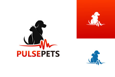 Pulse Pets Logo Template Design Vector, Emblem, Design Concept, Creative Symbol, Iconのイラスト素材