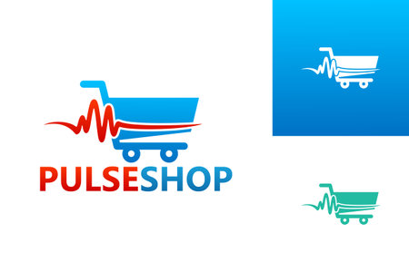 Pulse Shop Logo Template Design Vector, Emblem, Design Concept, Creative Symbol, Iconのイラスト素材