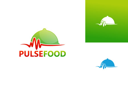 Pulse Food Logo Template Design Vector, Emblem, Design Concept, Creative Symbol, Iconのイラスト素材
