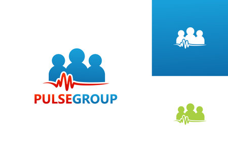 Pulse Group Logo Template Design Vector, Emblem, Design Concept, Creative Symbol, Iconのイラスト素材