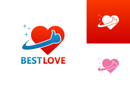 Best Love Logo Template Design Vector, Emblem, Design Concept, Creative Symbol, Iconのイラスト素材