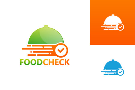 Food Check Logo Template Design Vector, Emblem, Design Concept, Creative Symbol, Iconのイラスト素材