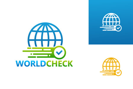World Check Logo Template Design Vector, Emblem, Design Concept, Creative Symbol, Iconのイラスト素材