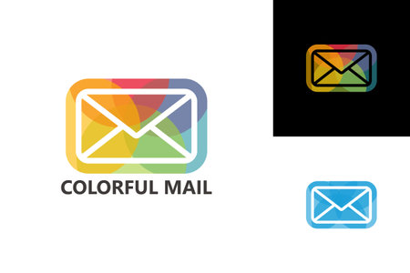 Colorful Mail Logo Template Design Vector, Emblem, Design Concept, Creative Symbol, Iconのイラスト素材