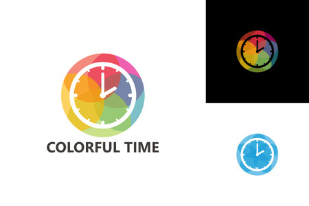 Colorful Time Logo Template Design Vector, Emblem, Design Concept, Creative Symbol, Iconのイラスト素材