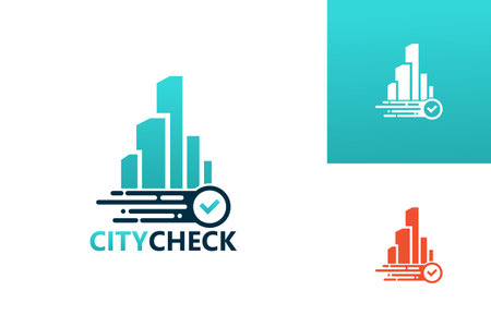 City Check Logo Template Design Vector, Emblem, Design Concept, Creative Symbol, Iconのイラスト素材