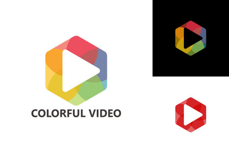 Colorful Video Play Logo Template Design Vector, Emblem, Design Concept, Creative Symbol, Iconのイラスト素材