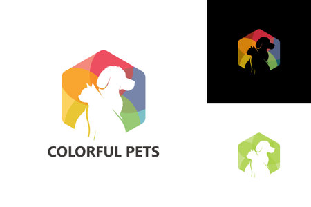 Colorful Pets Logo Template Design Vector, Emblem, Design Concept, Creative Symbol, Iconのイラスト素材