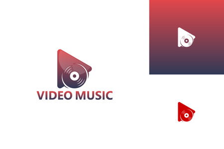 Video Music Logo Template Design Vector, Emblem, Design Concept, Creative Symbol, Iconのイラスト素材