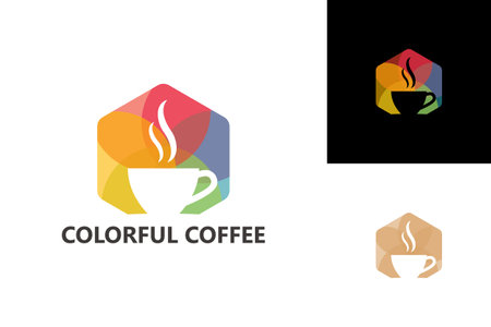 Colorful Coffee Logo Template Design Vector, Emblem, Design Concept, Creative Symbol, Iconのイラスト素材