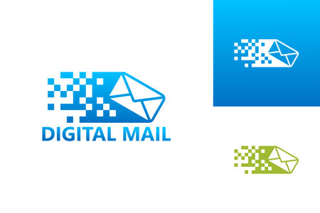 Digital Mail Logo Template Design Vector, Emblem, Design Concept, Creative Symbol, Iconのイラスト素材