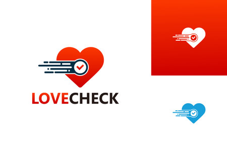 Love Check Logo Template Design Vector, Emblem, Design Concept, Creative Symbol, Iconのイラスト素材