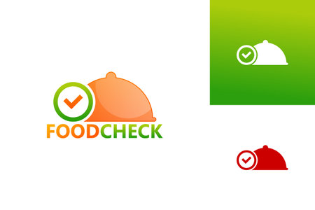 Food Check Logo Template Design Vector, Emblem, Design Concept, Creative Symbol, Iconのイラスト素材