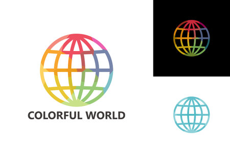 Colorful World Logo Template Design Vector, Emblem, Design Concept, Creative Symbol, Iconのイラスト素材