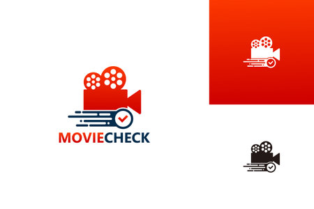 Movie Check Logo Template Design Vector, Emblem, Design Concept, Creative Symbol, Iconのイラスト素材