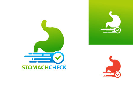 Stomach Check Logo Template Design Vector, Emblem, Design Concept, Creative Symbol, Iconのイラスト素材