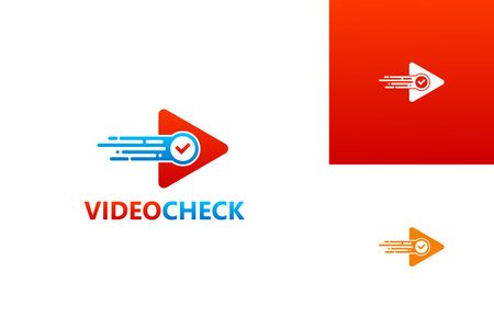 Video Check Logo Template Design Vector, Emblem, Design Concept, Creative Symbol, Iconのイラスト素材