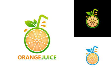 Orange Juice Logo Template Design Vector, Emblem, Design Concept, Creative Symbol, Iconのイラスト素材