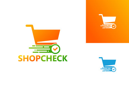 Shop Check Logo Template Design Vector, Emblem, Design Concept, Creative Symbol, Iconのイラスト素材