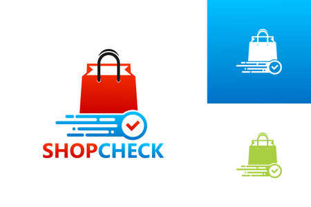 Shop Check Logo Template Design Vector, Emblem, Design Concept, Creative Symbol, Iconのイラスト素材