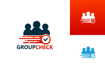Group Check Logo Template Design Vector, Emblem, Design Concept, Creative Symbol, Iconのイラスト素材