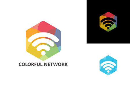 Colorful Network Logo Template Design Vector, Emblem, Design Concept, Creative Symbol, Iconのイラスト素材