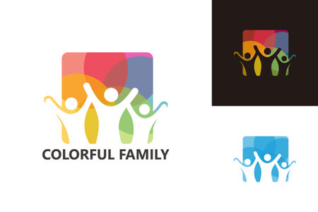 Colorful Family Logo Template Design Vector, Emblem, Design Concept, Creative Symbol, Iconのイラスト素材