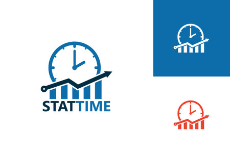 Statistic Time Logo Template Design Vector, Emblem, Design Concept, Creative Symbol, Iconのイラスト素材