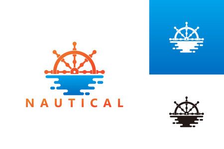 Nautical Logo Template Design Vector, Emblem, Design Concept, Creative Symbol, Iconのイラスト素材