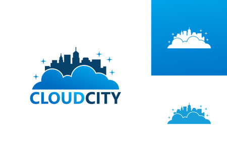Cloud City Logo Template Design Vector, Emblem, Design Concept, Creative Symbol, Iconのイラスト素材