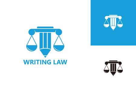 Writing Law Logo Template Design Vector, Emblem, Design Concept, Creative Symbol, Iconのイラスト素材