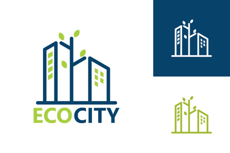 Eco City Logo Template Design Vector, Emblem, Design Concept, Creative Symbol, Iconのイラスト素材