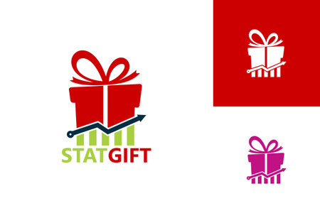 Statistic Gift Logo Template Design Vector, Emblem, Design Concept, Creative Symbol, Iconのイラスト素材