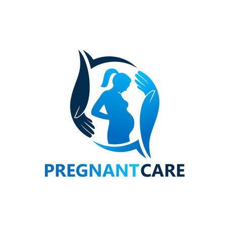 Pregnant Care Logo Template Design Vector, Emblem, Design Concept, Creative Symbol, Iconのイラスト素材