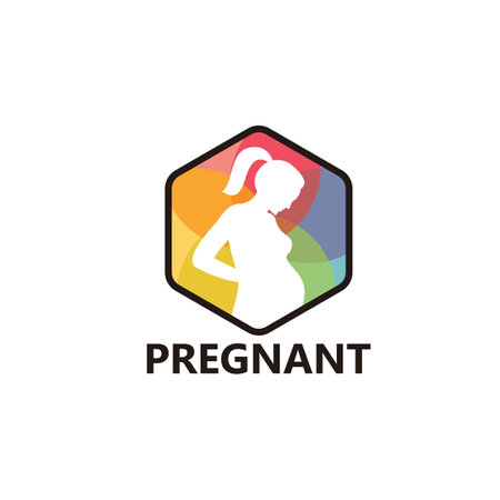 Pregnant Logo Template Design Vector, Emblem, Design Concept, Creative Symbol, Iconのイラスト素材