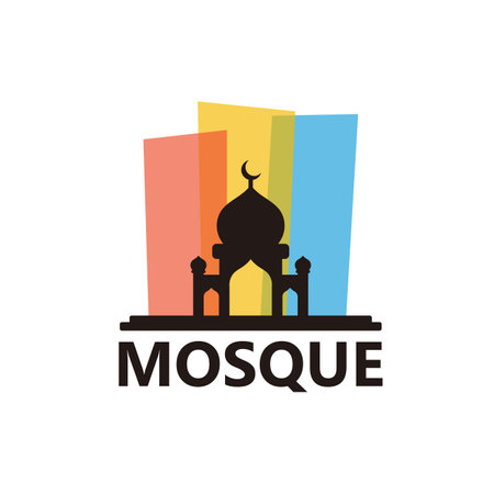 Mosque Logo Template Design Vector, Emblem, Design Concept, Creative Symbol, Iconのイラスト素材