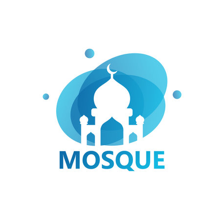 Mosque Logo Template Design Vector, Emblem, Design Concept, Creative Symbol, Iconのイラスト素材